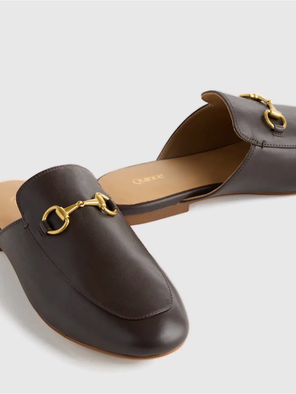 QUINCE leather horsebit mules size 9.5
